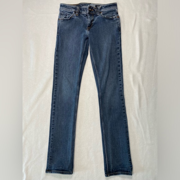 Volcom 2x4 Skinny Stretch Dark Wash Jeans Size 29 #0760 - Picture 1 of 8